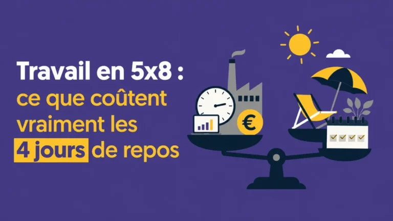 Travail en 5×8 : ce que coûtent vraiment les 4 jours de repos